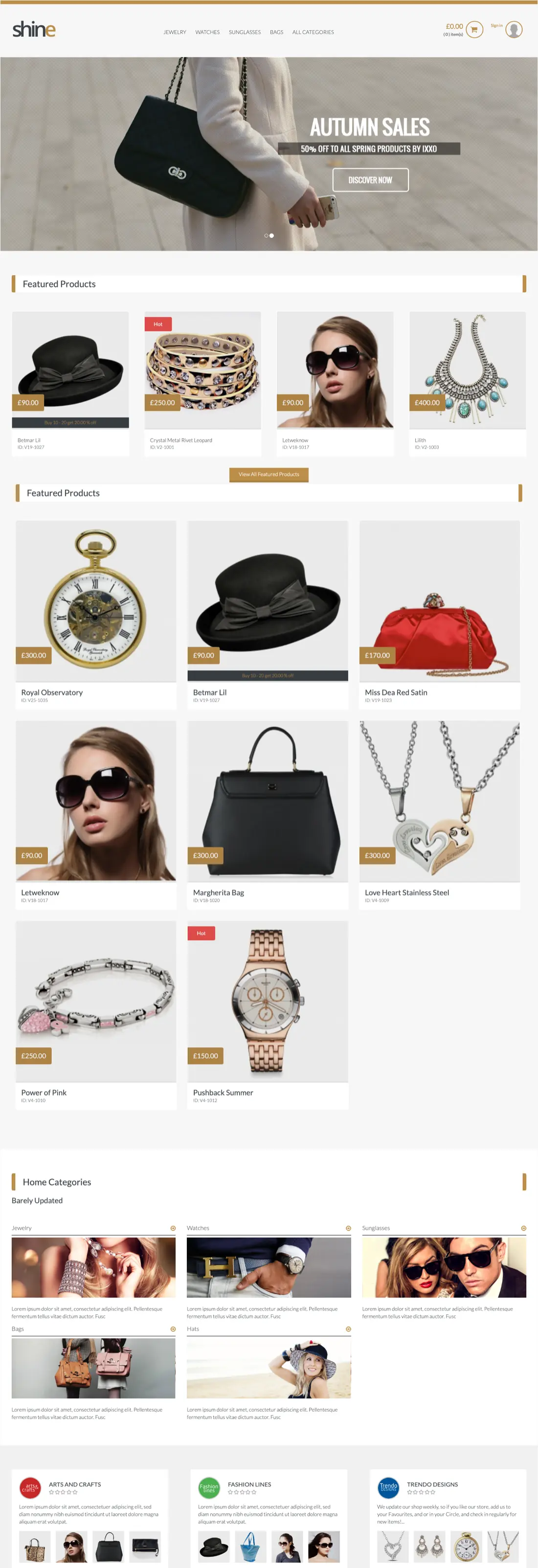 Flaty-Shine template storefront home page