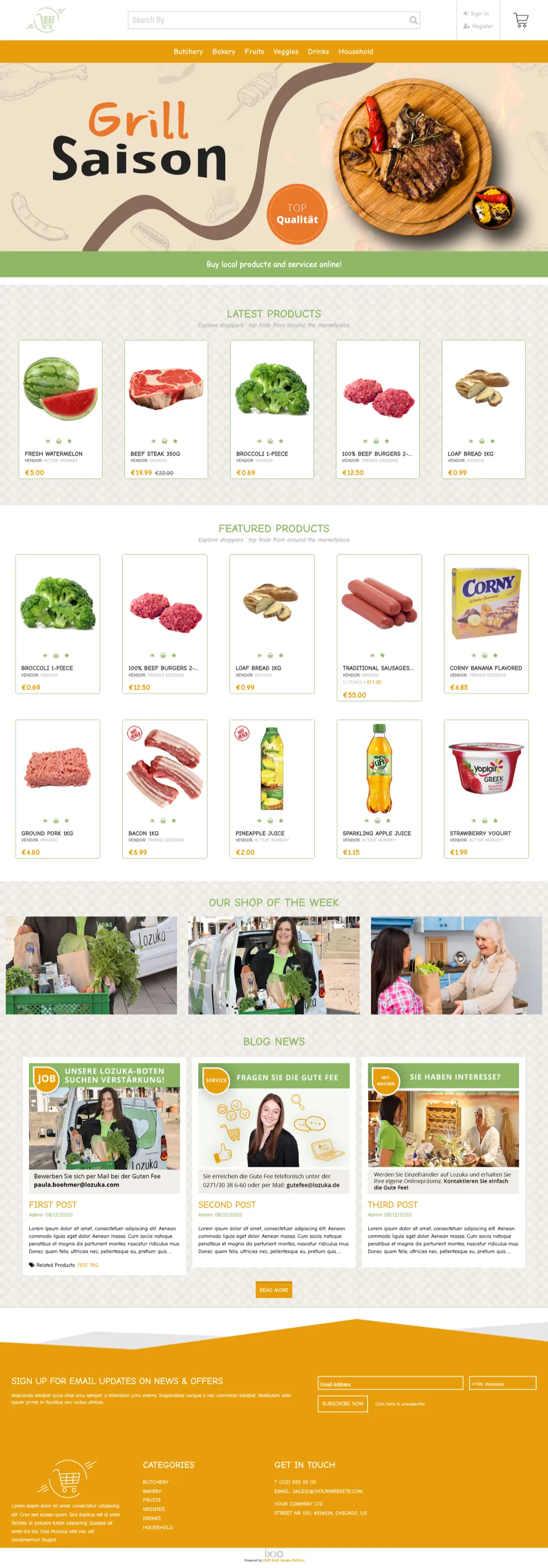 Lozuka template storefront home page